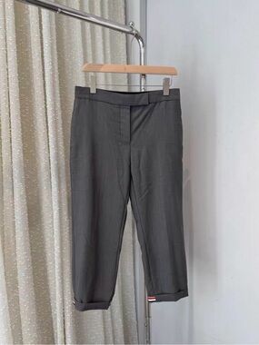 Authentic Thom Browne Gray Cropped Dress Trousers